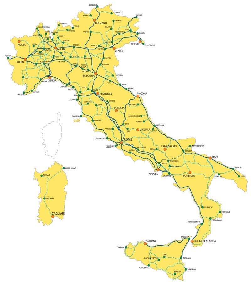 Italien-train-system anzeigen