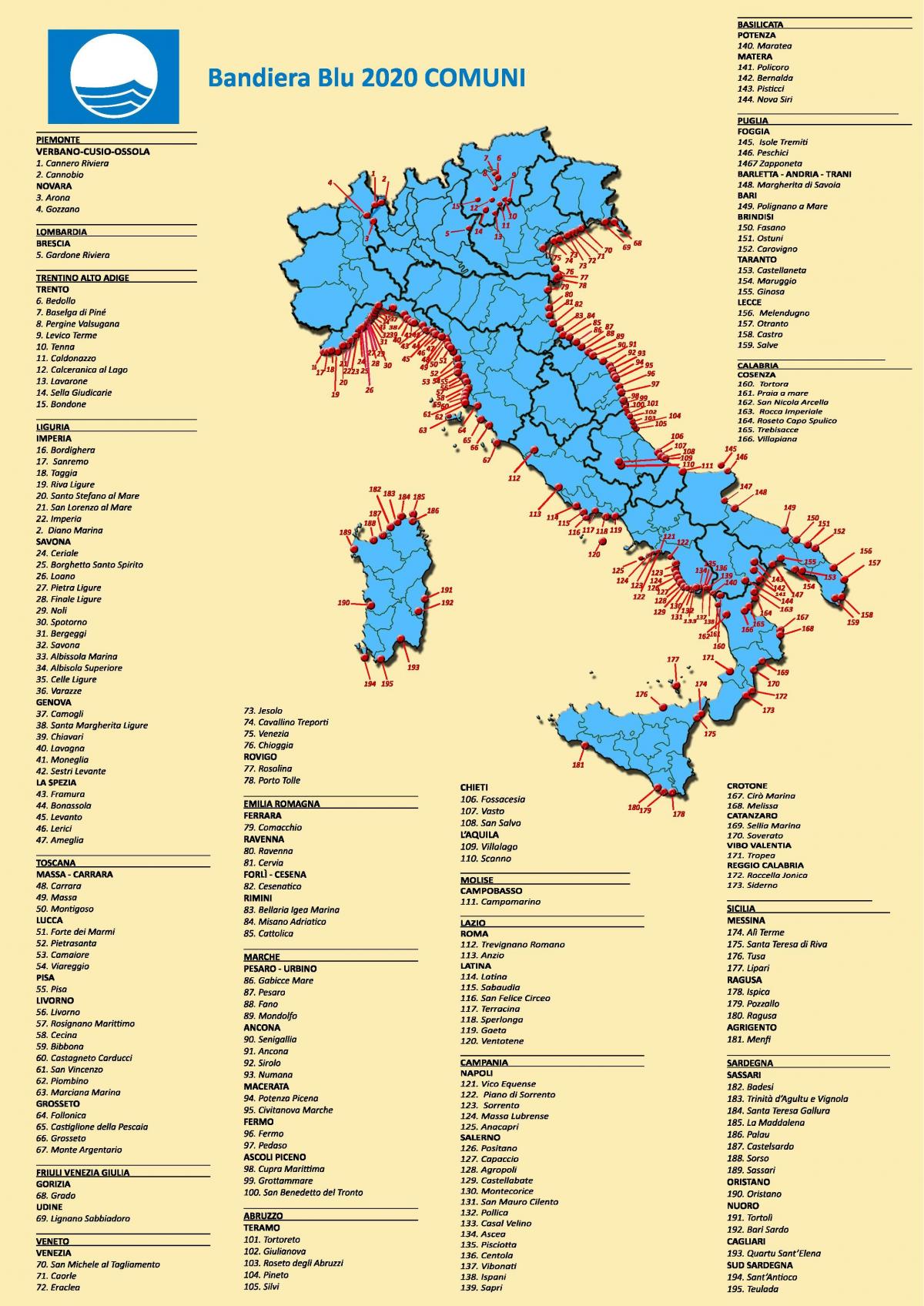 besten Strände in Italien-map