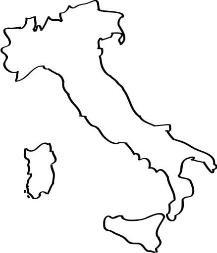Karte von Italien Zeichnung