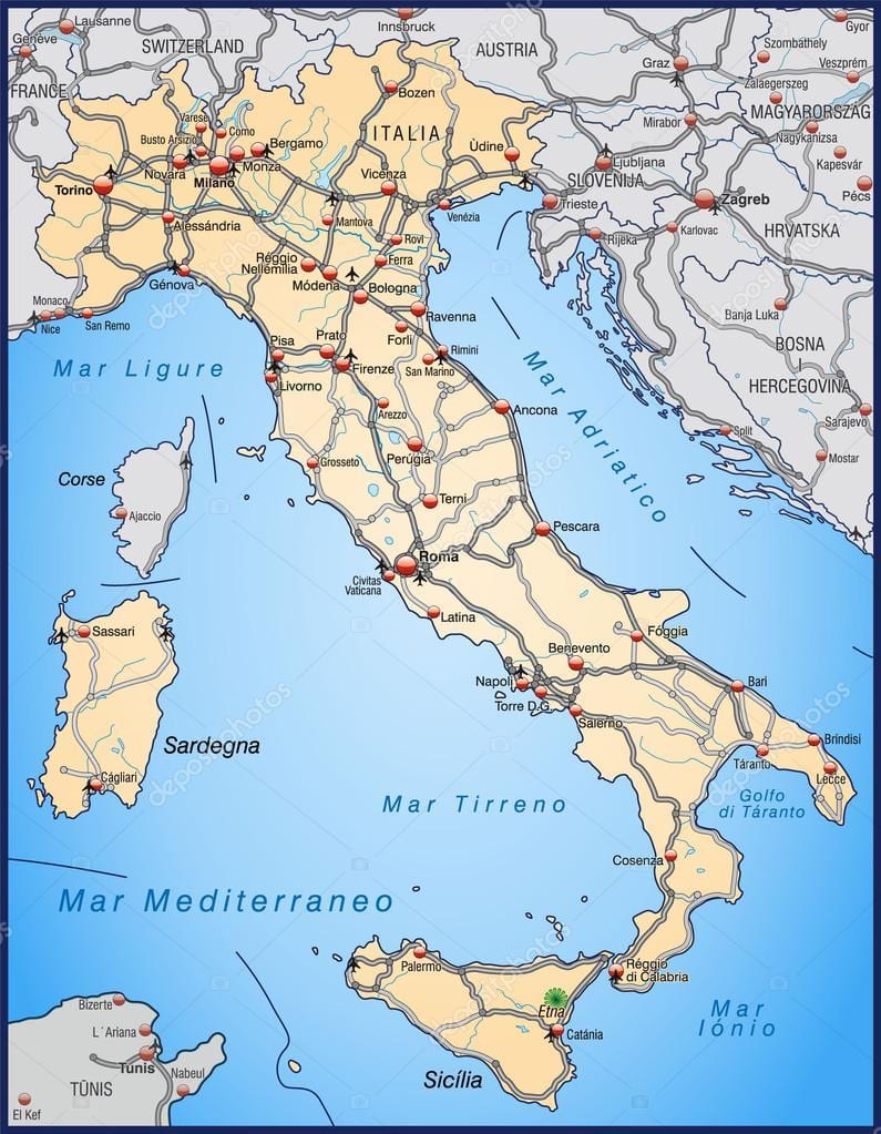 Italien highway Karte anzeigen