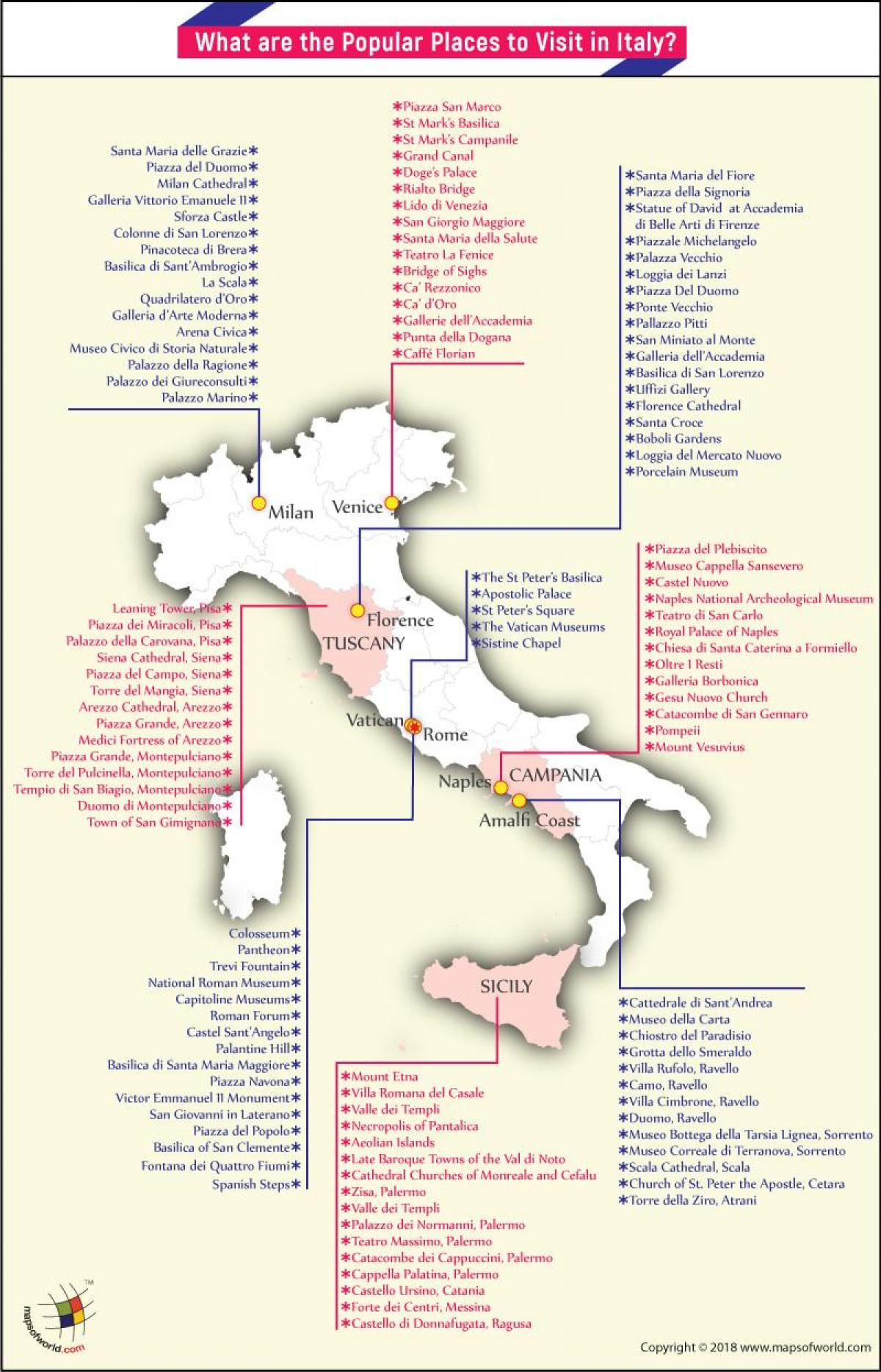 Karte von Italien-museum
