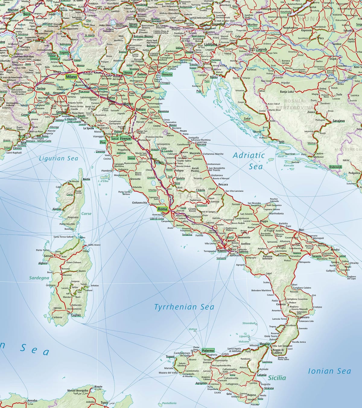 Italien-rail-system anzeigen