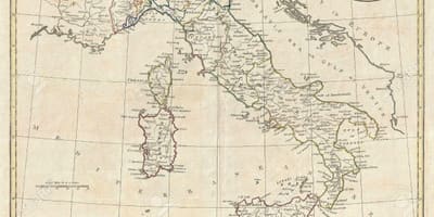 Karte von Italien alte