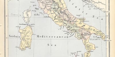 Historische Karte von Italien