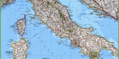 Große, detaillierte Karte von Italien