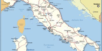 Karte von Italien-Hauptstadt