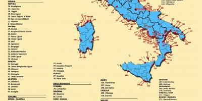 Besten Strände in Italien-map