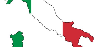 Karte von Italien-Flagge