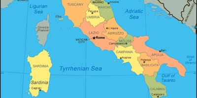 Zeigen Sie mir eine Karte von Italien
