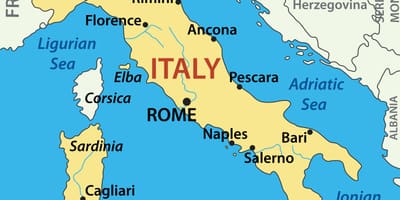 Karte von Italien Meer