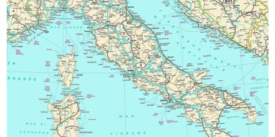 Italien Reise-Karte Routen