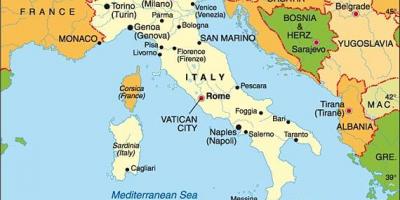 Karte von Italien und den angrenzenden Ländern