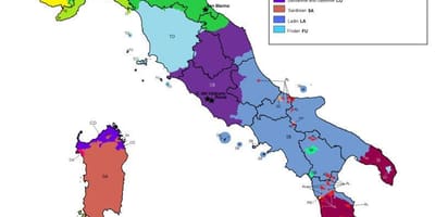Karte von Italien sprachlichen