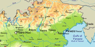 Karte von Nord-Ost Italien