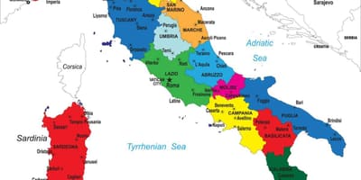 Politische Karte von Italien