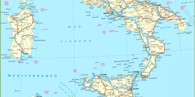 Karte von Italien-Süd