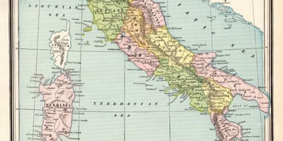 Karte von Italien vintage